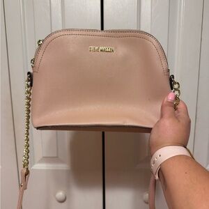 Steve Madden Blush Crossbody Bag with Gold Chain